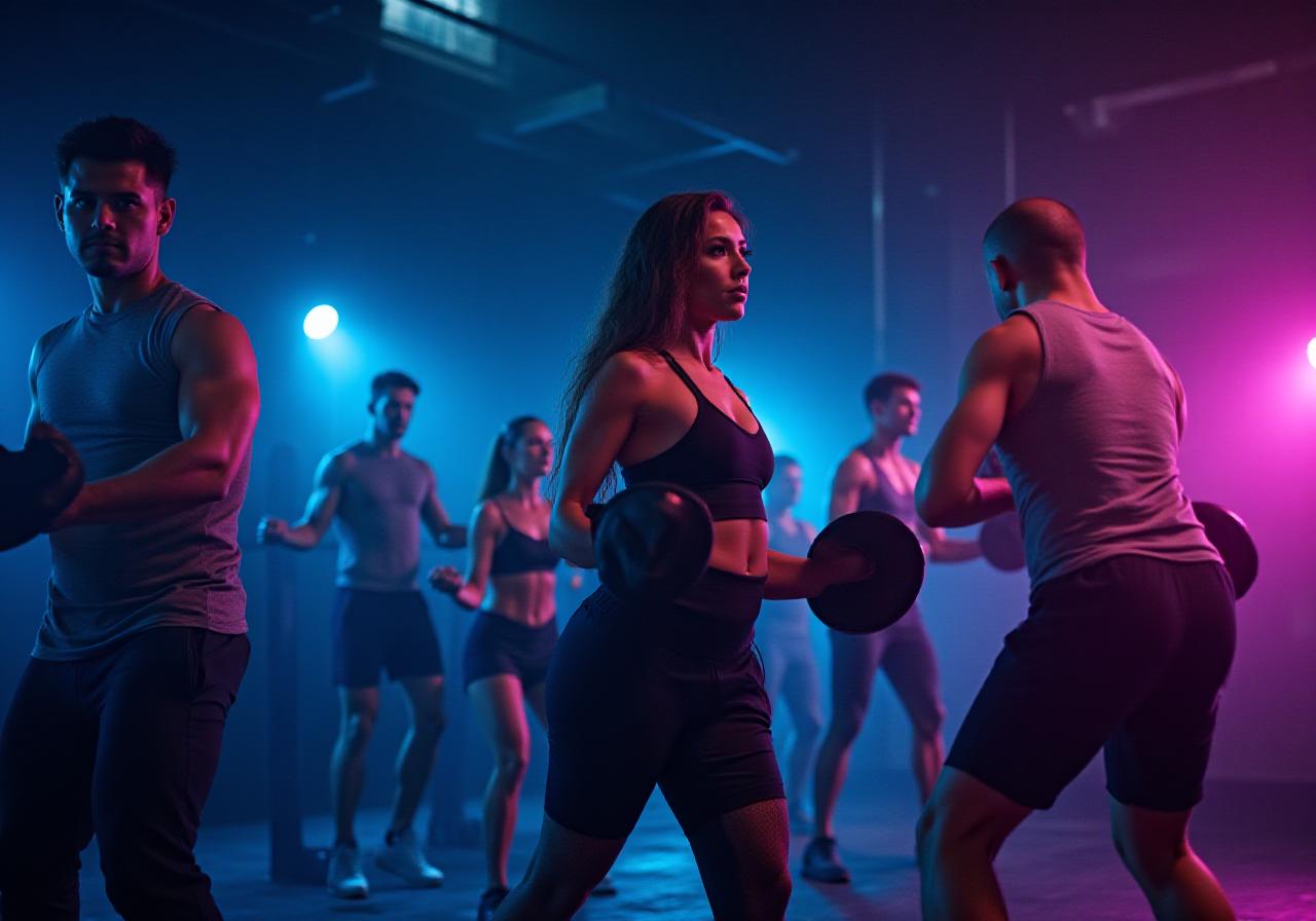 Grupo de personas haciendo ejercicio funcional en Madrid